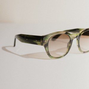 Bottega Veneta green acetate sunglasses 48mm